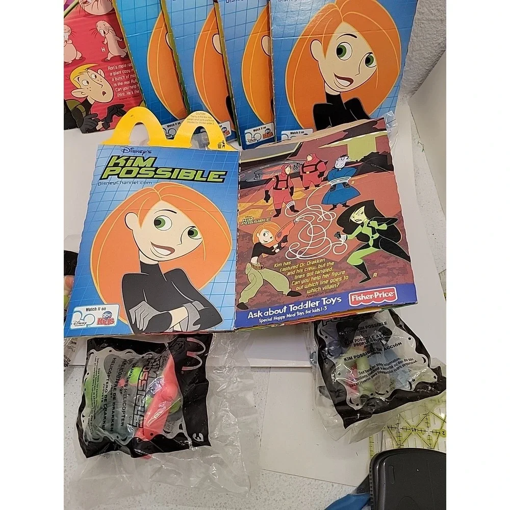 2003 McDonalds Disney Kim Possible Toy Lot 2 3 4 6 7‎ 8 Sealed w Boxes